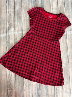 Red and Black Buffalo Plaid Dress (Sz: 6)